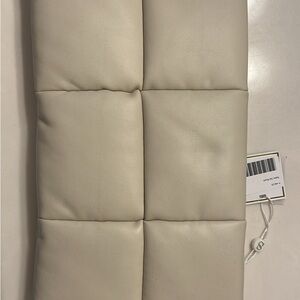 Cream Quilted Clutch